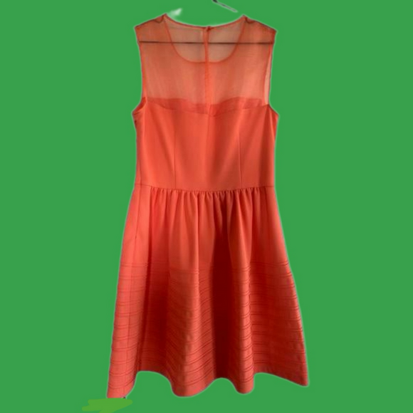 Betsey Johnson coral cocktail dress size 10 - Picture 3 of 8